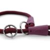 MORSO HALF SLIP HALSBAND HOND SOFT ROPE GERECYCLED PLUM PAARS