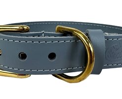 SAZZZ HALSBAND HOND BRAVEHEART CLASSIC LEER LICHTBLAUW