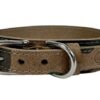 SAZZZ HALSBAND HOND BOHO VINTAGE LEER CAMOUFLAGE