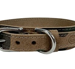 SAZZZ HALSBAND HOND BOHO VINTAGE LEER CAMOUFLAGE