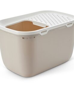 SAVIC KATTENBAK HOP IN GIANT WIT / MOKKA