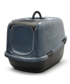 SAVIC KATTENBAK NESTOR JUMBO MARBLE GRIJS / ZWART