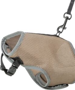 TRIXIE SOFTTUIG KAT MET RIEM TAUPE