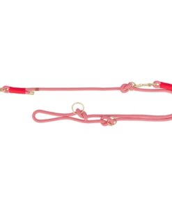 TRIXIE HONDENRIEM SOFT ROPE VERSTELBAAR ROOD / CREME