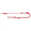 TRIXIE HONDENRIEM SOFT ROPE VERSTELBAAR ROOD / CREME