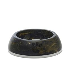 SAVIC VOERBAK DELICE 1 MARBLE ZWART / GOUD