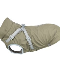 TRIXIE REGENJAS HOND PONTIS RAIN MET TUIG OLIJFGROEN