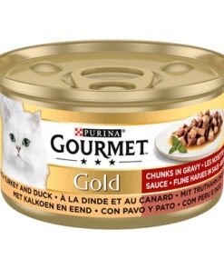 GOURMET GOLD FIJNE HAPJES KALKOEN / EEND
