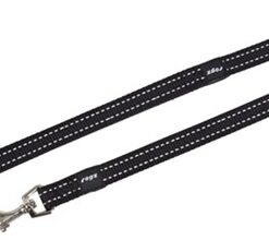 ROGZ FOR DOGS SNAKE LIJN LONG ZWART
