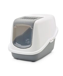 SAVIC KATTENBAK NESTOR GRIJS / WIT