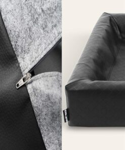 BIA BED KUNSTLEER HOES HONDENMAND SQUARE ZWART