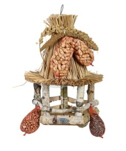 BEST FOR BIRDS VOEDERTAFEL HANGEND RIETEN DAK INCLUSIEF VOER