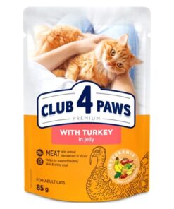 CLUB 4 PAWS PREMIUM ADULT TURKEY IN JELLY POUCH
