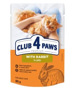 CLUB 4 PAWS PREMIUM ADULT RABBIT IN JELLY POUCH