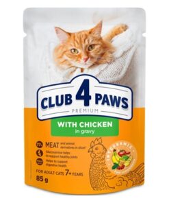 CLUB 4 PAWS PREMIUM SENIOR 7+ CHICKEN IN GRAVY POUCH