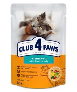 CLUB 4 PAWS PREMIUM ADULT STERILISED RABBIT IN JELLY POUCH