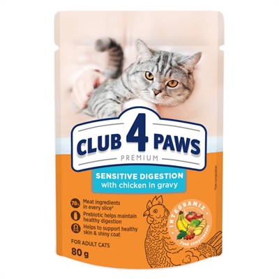CLUB 4 PAWS PREMIUM ADULT SENSITIVE DIGESTION POUCH