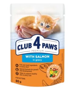 CLUB 4 PAWS PREMIUM KITTEN SALMON IN GRAVY POUCH