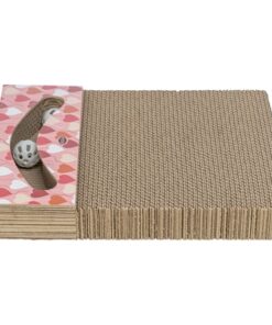 TRIXIE KRABPLANK VALENTIJN MET BALLEN RECHTHOEKIG KARTON ZALM