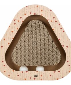 TRIXIE KRABPLANK VALENTIJN MET BALLEN DRIEHOEKIG KARTON ABRIKOOS