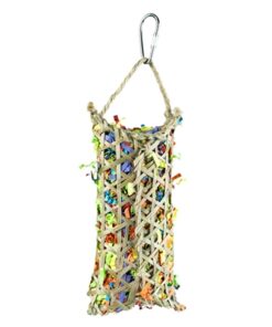 BACK ZOO NATURE PARAKEET WOVEN BAMBOO POUCH